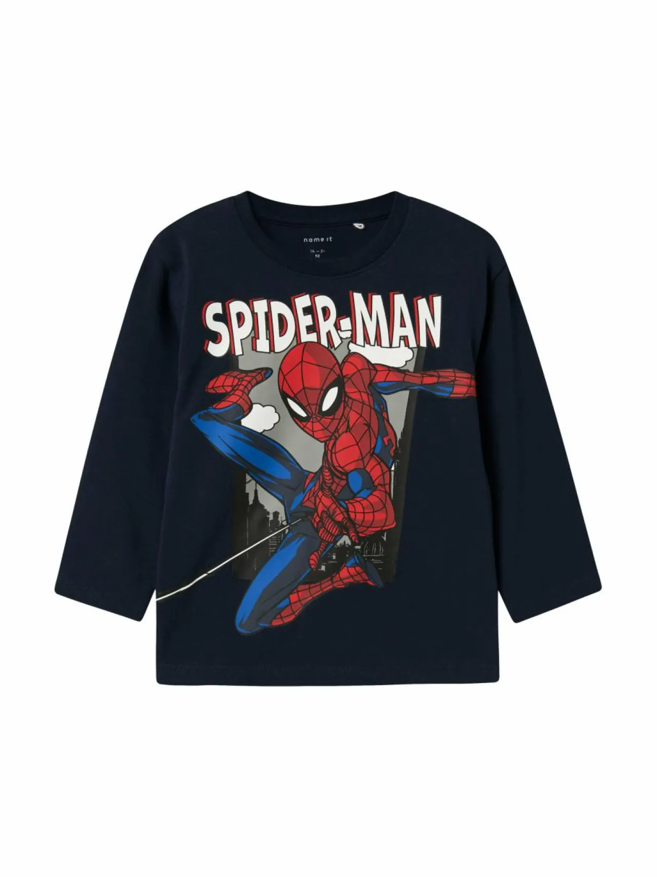 Pitkähihaiset Trikoopaidat<Name It NmmJuice Spiderman-trikoopaita NAVY BLAZER