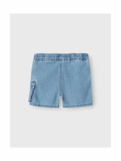 Shortsit<Name It NmmRyan-farkkushortsit LIGHT BLUE DENIM STRIPES:STRIPES
