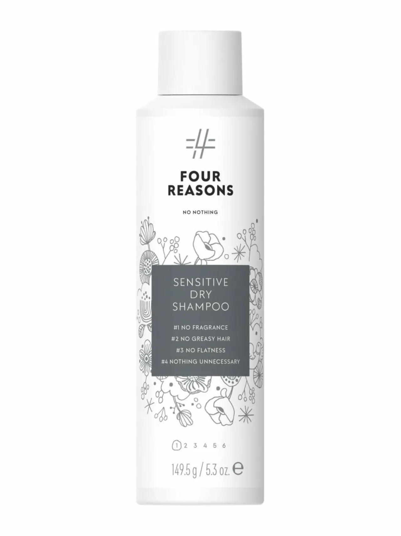 Four Reasons No Nothing Sensitive Dry Shampoo -kuivashampoo 250 ml^ Muotoilu & Viimeistely