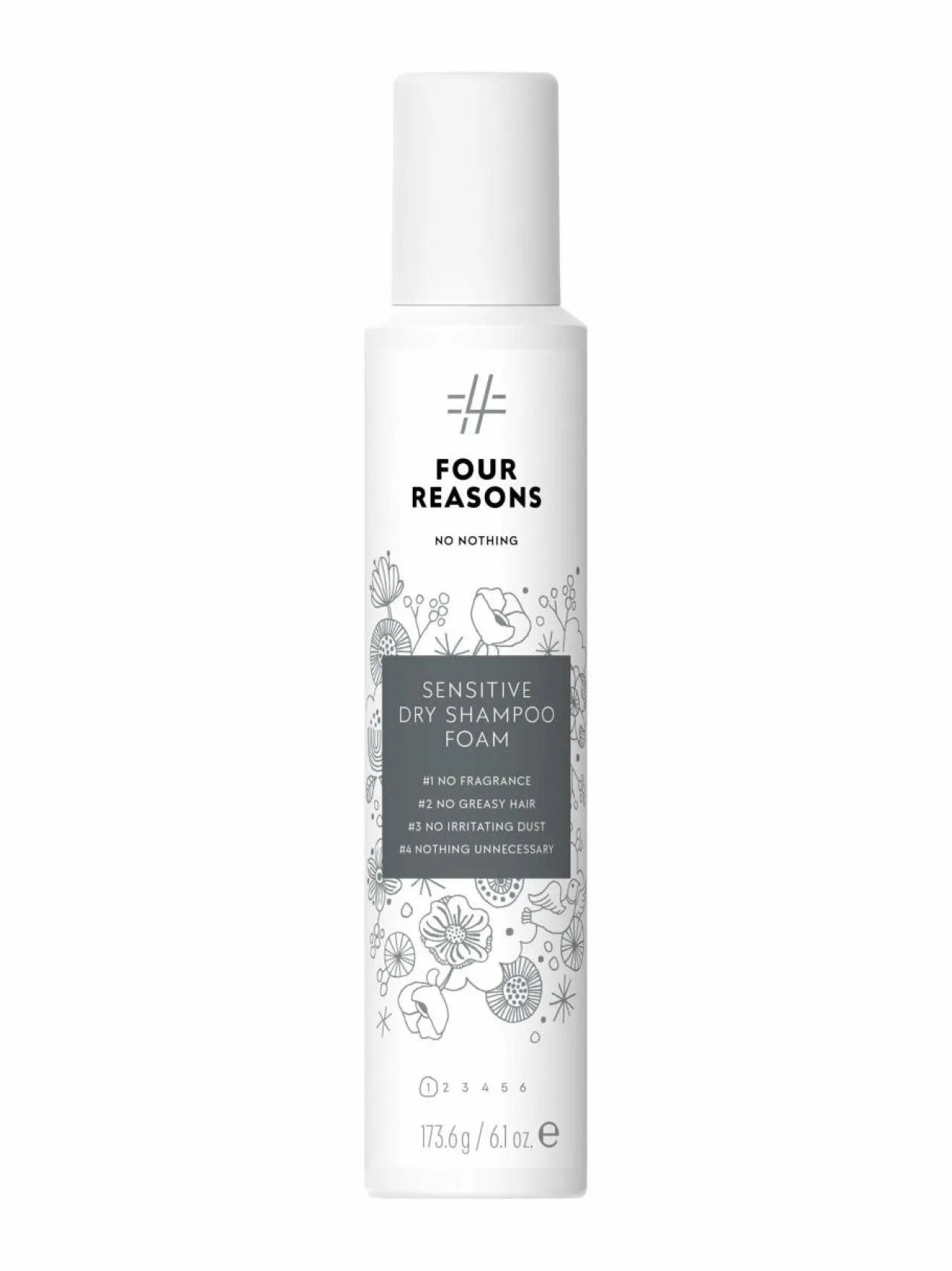 Muotoilu & Viimeistely<Four Reasons No Nothing Sensitive Dry Shampoo Foam -kuivashampoovaahto 200 ml