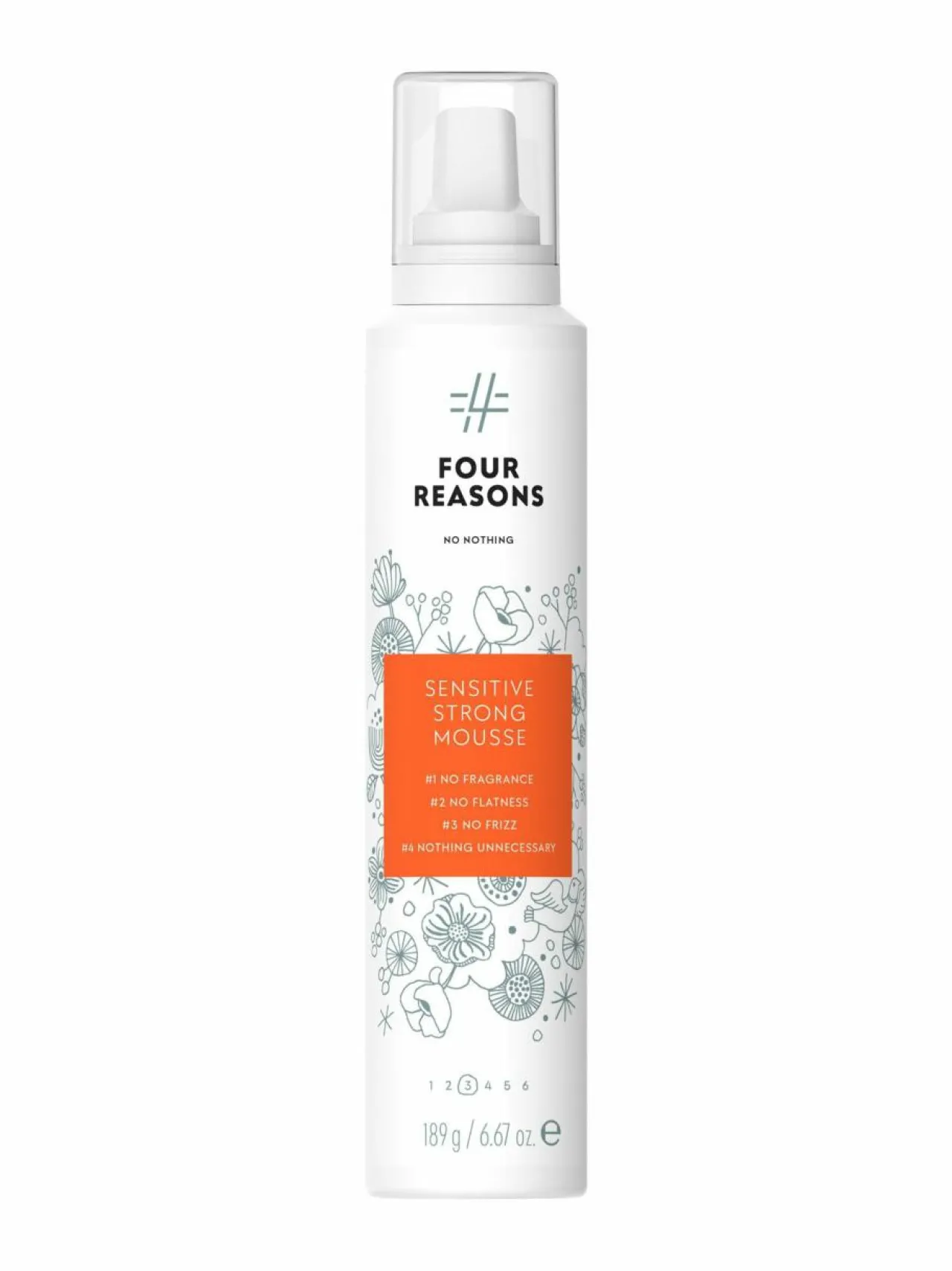 Muotoilu & Viimeistely<Four Reasons No Nothing Sensitive Strong Mousse -muotovaahto 200 ml