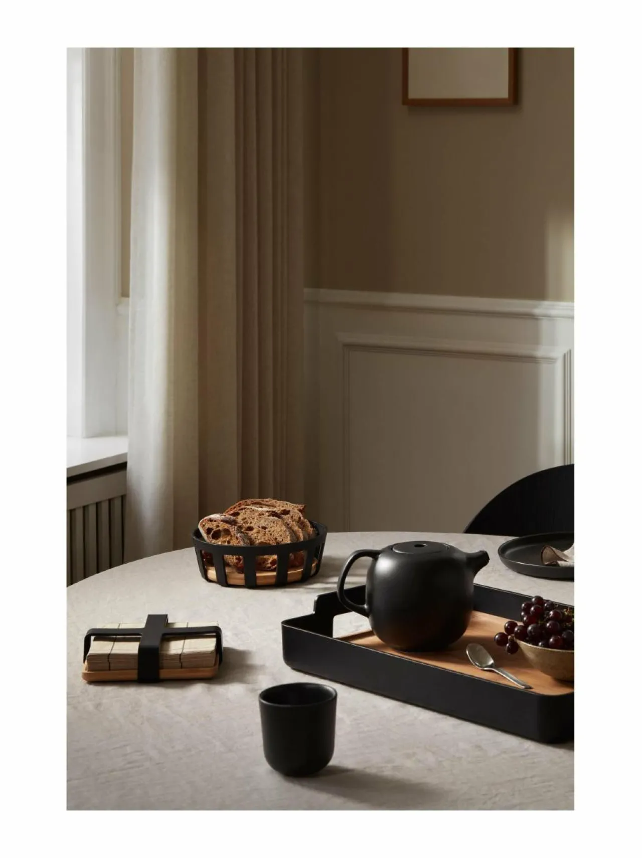 Tarjoiluastiat<Eva Solo Nordic Kitchen -leipäkori 21,5 cm BLACK