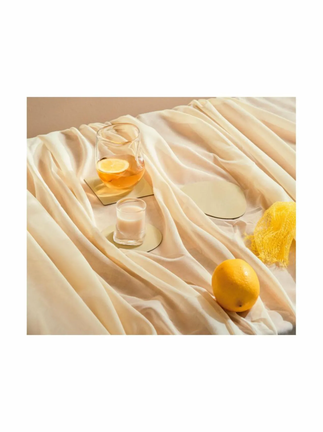 Keittiö- & Kattaustekstiilit<Lind DNA Nupo Circle -lasinalunen LEMON SORBET
