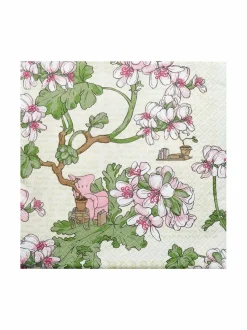 Keittiö- & Kattaustekstiilit<Havi Nuppu Pelargonia -servetti 33 x 33 cm, 20 kpl BEIGE