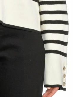 Neuleet<Object ObjViva-neulepusero SANDSHELL STRIPES:BLACK