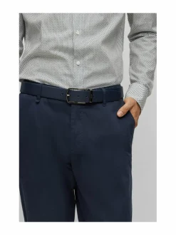 Vyöt<BOSS Ofis Reversible -nahkavyö 401 DARK BLUE