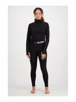 Urheiluliivit & -Kerrastot<Mons Royale Olympus Half Zip -merinoaluspaita 001 BLACK