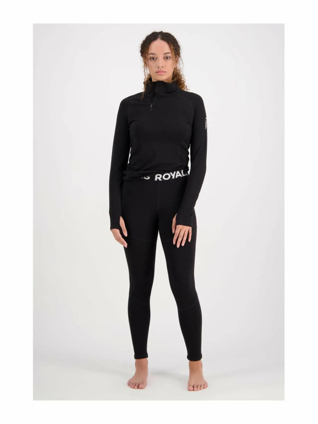 Urheiluliivit & -Kerrastot<Mons Royale Olympus Half Zip -merinoaluspaita 001 BLACK