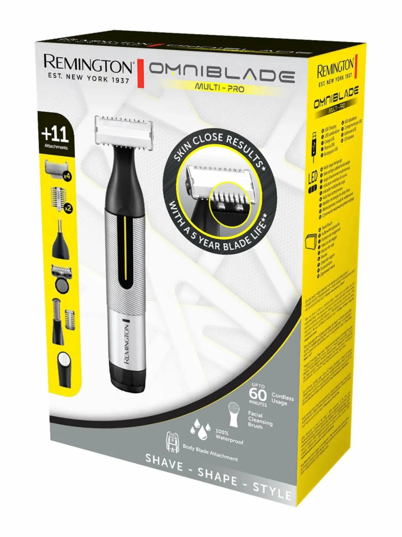 Ihokarvanpoisto<Remington Omniblade Multi-Pro -partatrimmeri SILVER/ BLACK