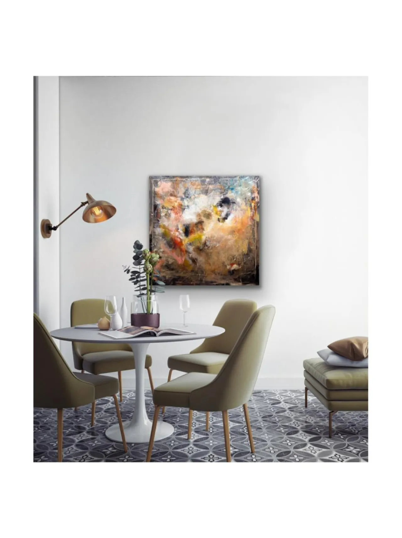 Pia Rydman Art Onnen karnevaali - öljyvärimaalaus, 100x100 cm^ Taulut & Julisteet