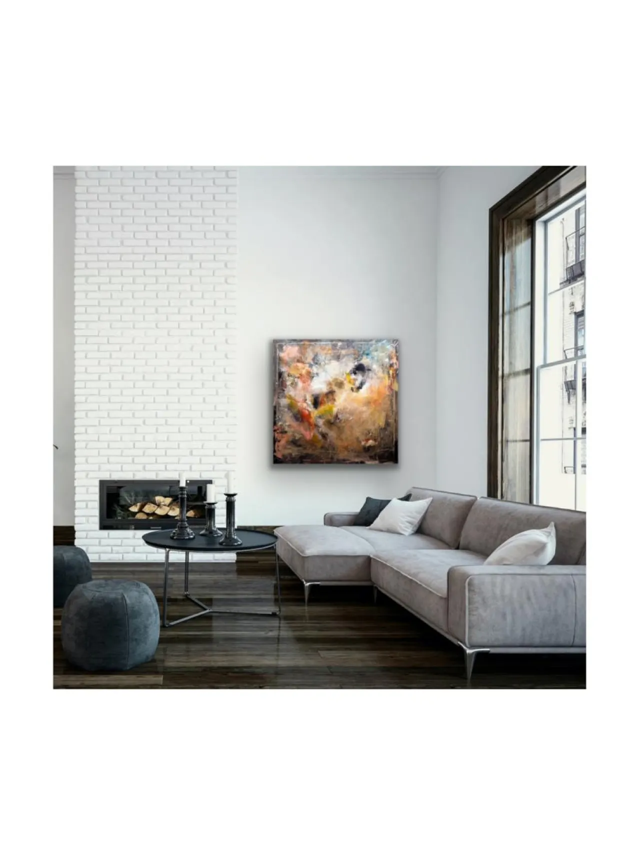 Pia Rydman Art Onnen karnevaali - öljyvärimaalaus, 100x100 cm^ Taulut & Julisteet