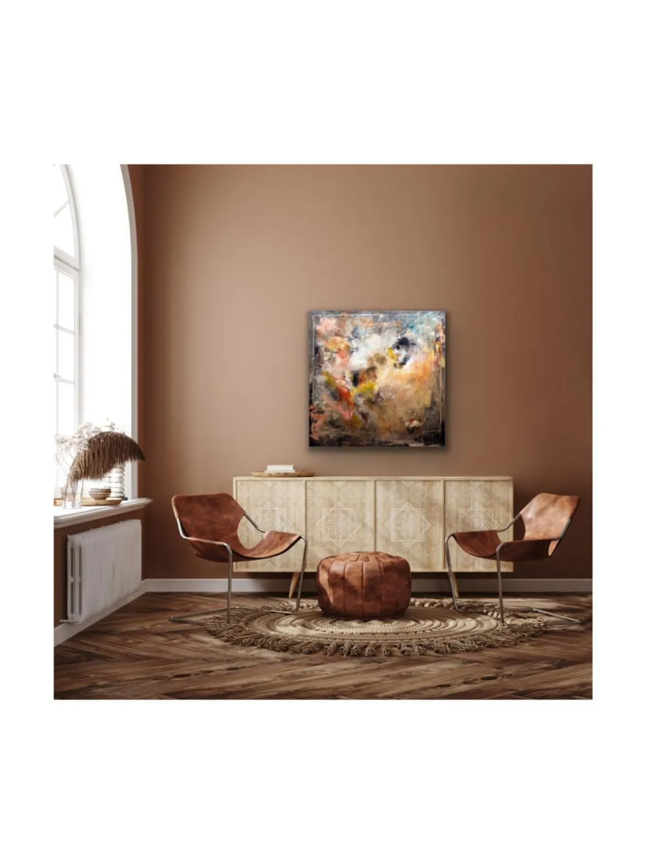 Pia Rydman Art Onnen karnevaali - öljyvärimaalaus, 100x100 cm^ Taulut & Julisteet