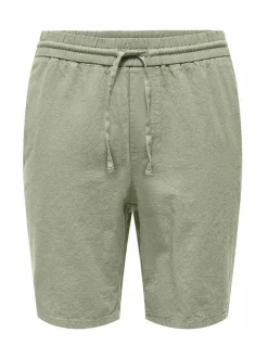 Housut<Only & Sons OnsLinus- puuvilla-pellavashortsit TEA