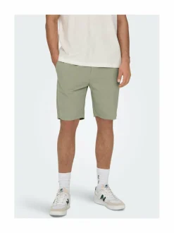 Housut<Only & Sons OnsLinus- puuvilla-pellavashortsit TEA