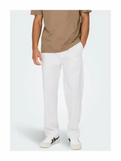 Housut<Only & Sons OnsSinus Loose -housut BRIGHT WHITE