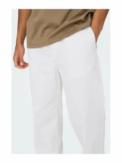 Housut<Only & Sons OnsSinus Loose -housut BRIGHT WHITE