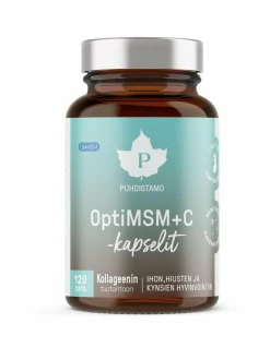 Vitamiinit<Puhdistamo OptiMSM+C -ravintolisä, 120 kaps