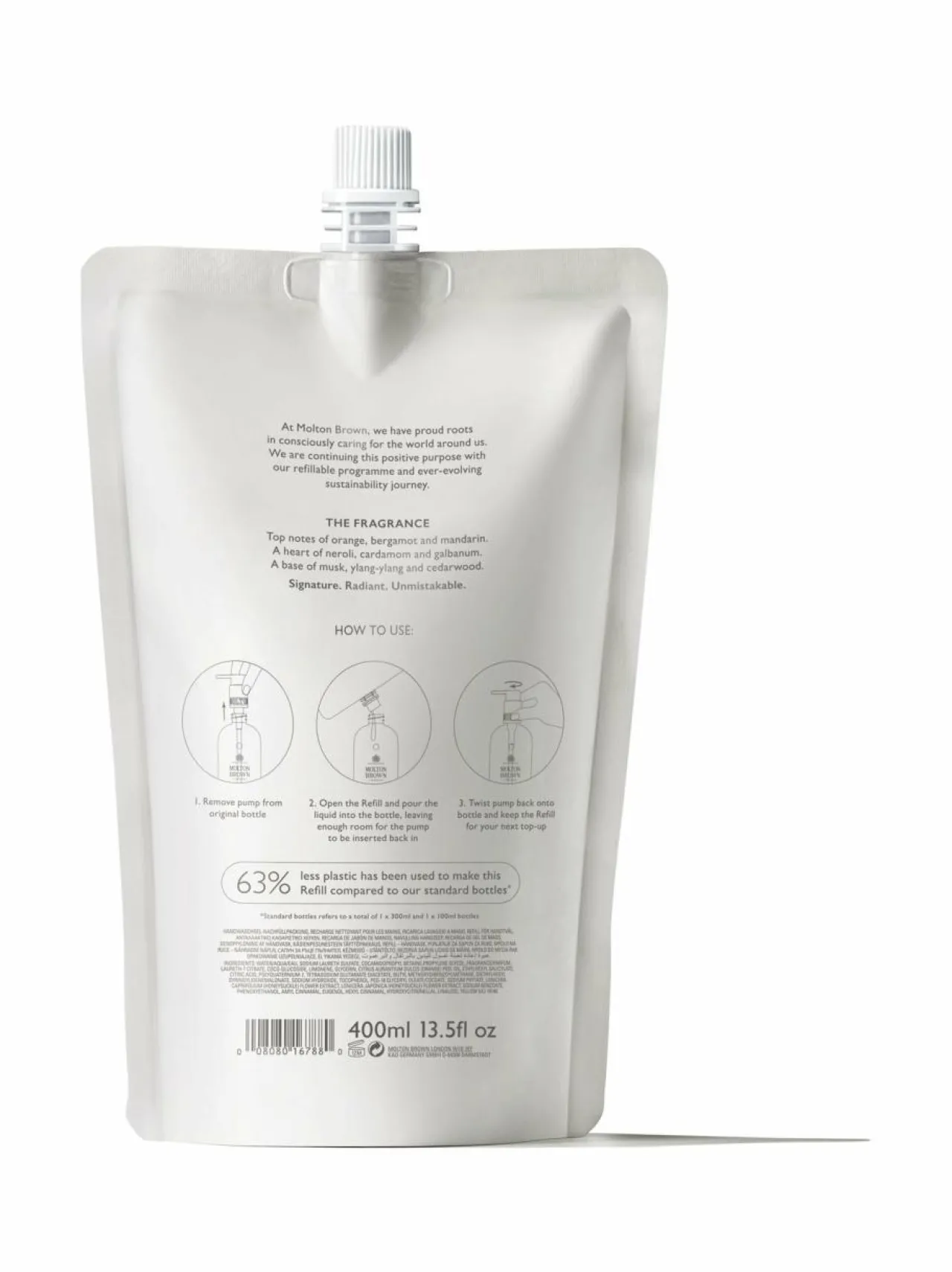 Vartalonhoito<Molton Brown Orange & Bergamot Liquid Hand Wash Refill -käsisaippua täyttöpakkaus 400 ml