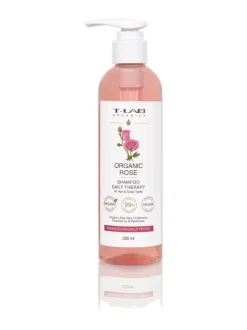 T-LAB Professional Organic Rose Daily Therapy Shampoo -kaikille hiustyypeille 250ml^ Hiustenhoito