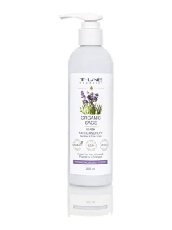 T-LAB Professional Organic Sage Anti-Dandruff Mask -hoitonaamio kuiville hiuksille ja hilseilevälle hiuspohjalle 250ml^ Hiustenhoitotuotteet