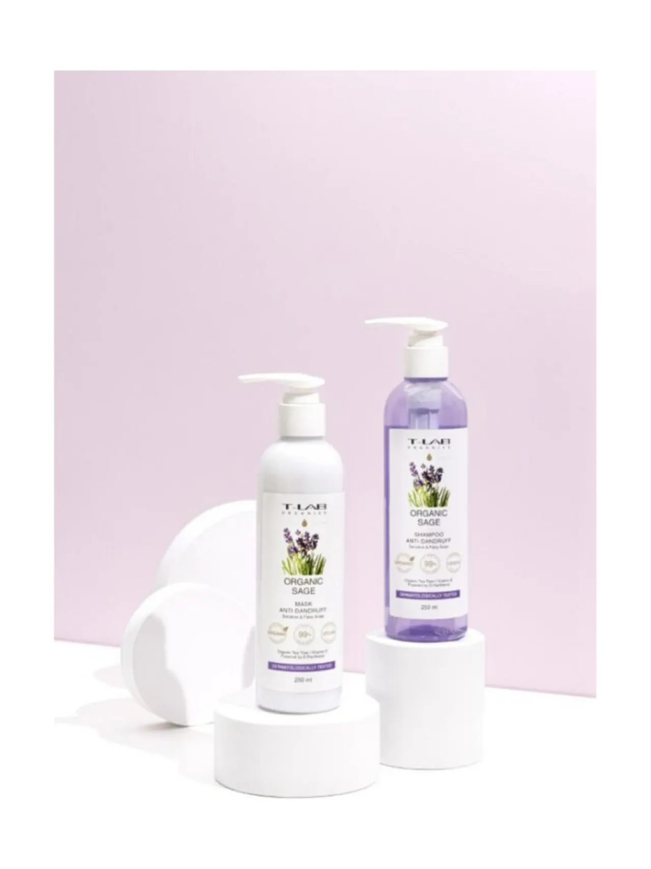 Hiustenhoitopakkaukset<T-LAB Professional Organic Sage Duo Set -hiustenhoitopakkaus, 2 tuotetta