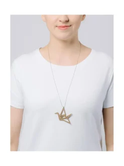 Korut<YO ZEN Origami Swan -kaulakoru, pähkinäpuu RUSKEA