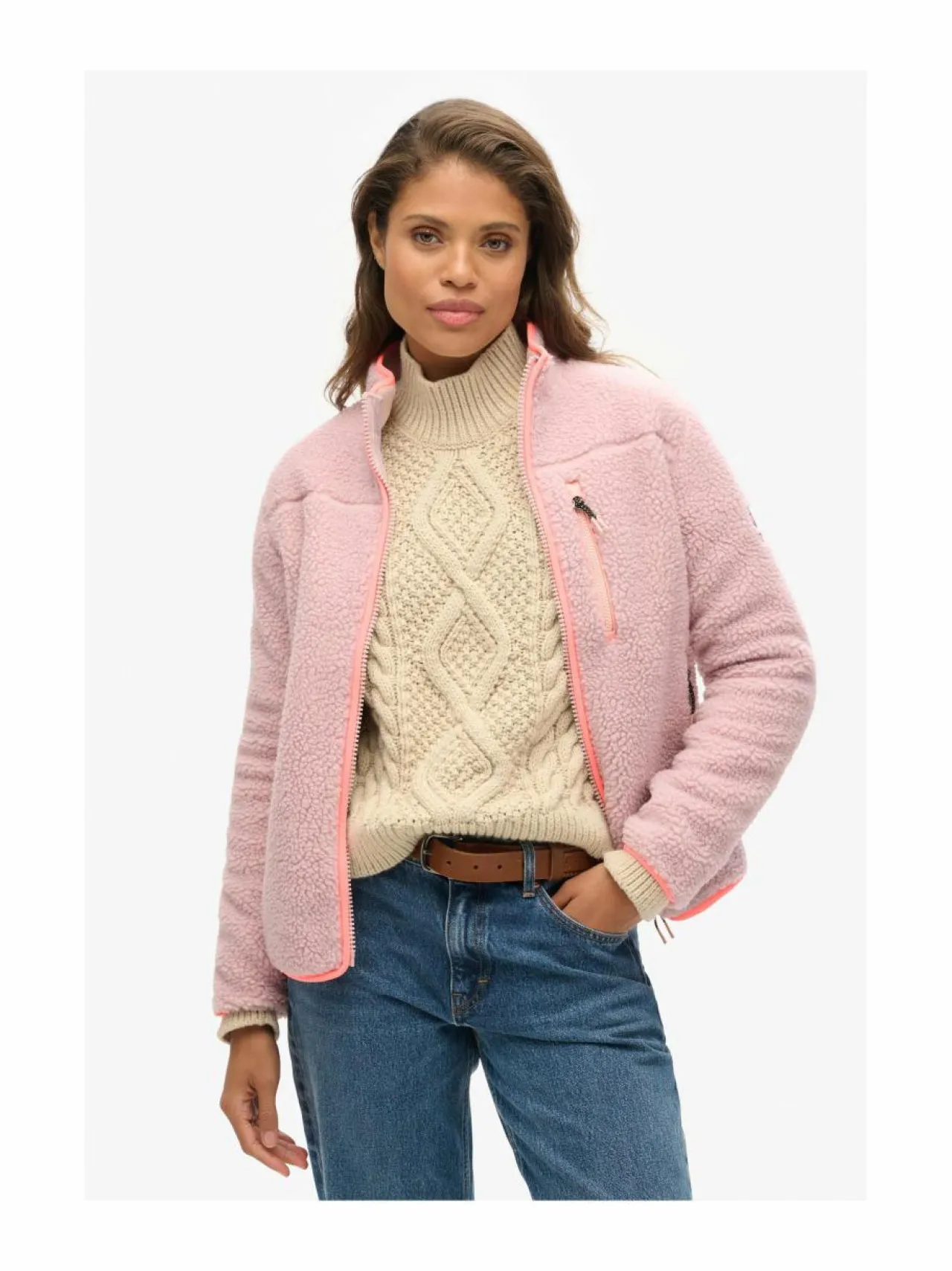 Bleiserit & Jakut<Superdry Outdoor Full Zip -fleecetakki 07R DUSKY PINK