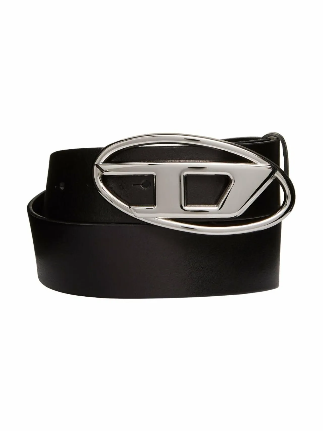 Vyöt<Diesel Oval D Logo -nahkavyö H6528 BLACK/NICKEL