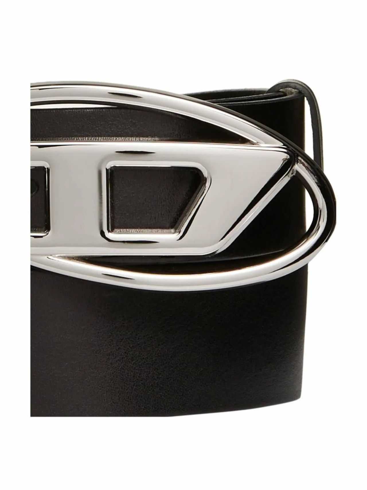 Vyöt<Diesel Oval D Logo -nahkavyö H6528 BLACK/NICKEL