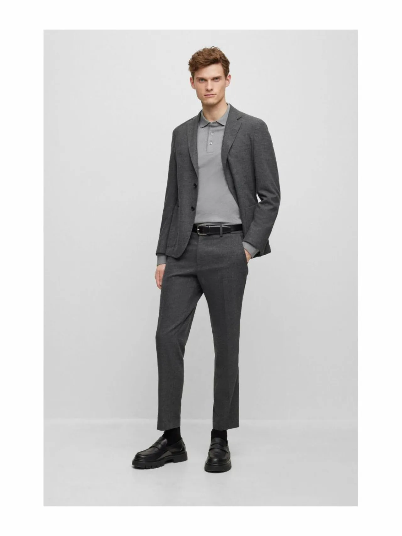 Paidat<BOSS Pado-pitkähihainen pikeepaita 030 MEDIUM GREY