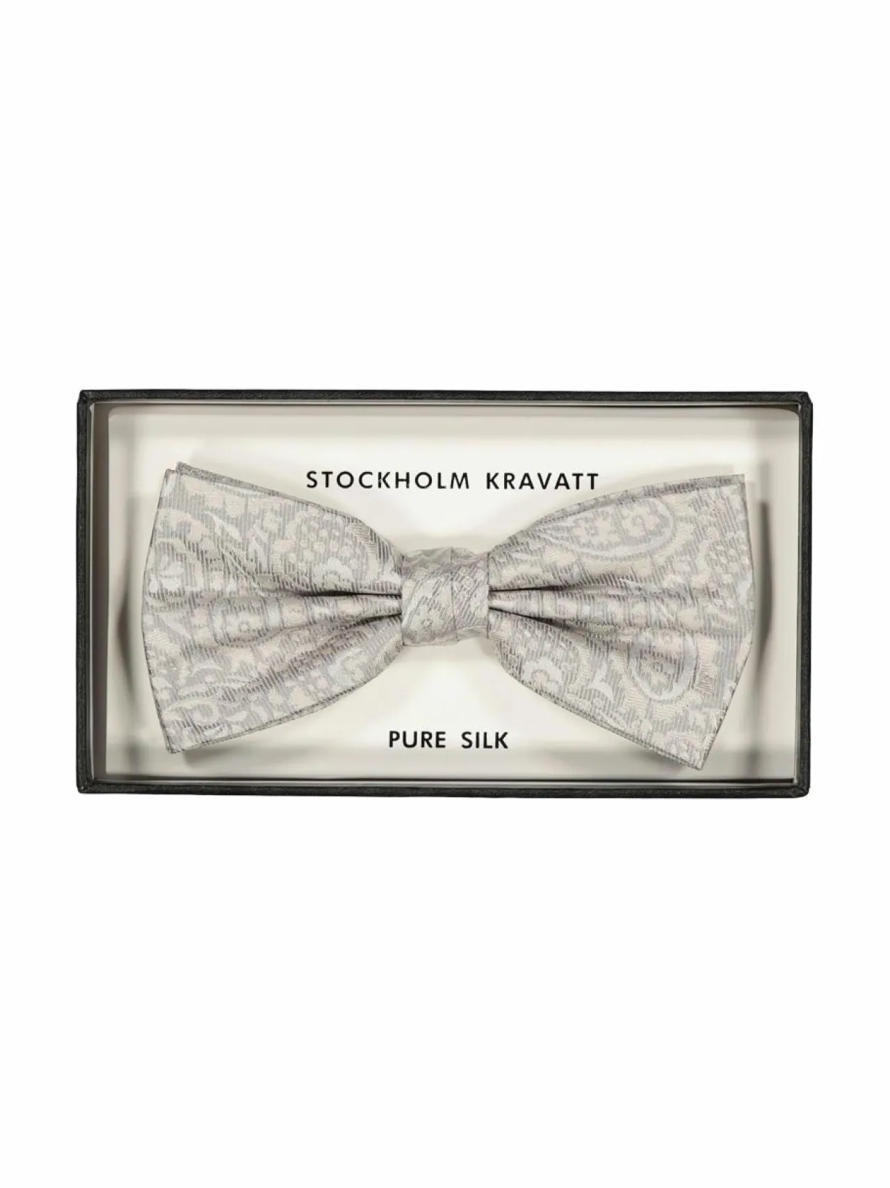 Solmiot & Asusteet<Stockholm Kravatt Paisley-silkkirusetti 014 SILVER