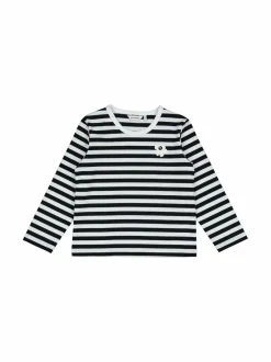 Pitkähihaiset Trikoopaidat<Marimekko Paja Tasaraita Unikko -trikoopaita 068 WHITE, BLACK