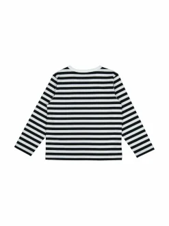Pitkähihaiset Trikoopaidat<Marimekko Paja Tasaraita Unikko -trikoopaita 068 WHITE, BLACK