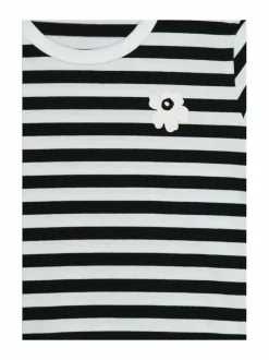 Pitkähihaiset Trikoopaidat<Marimekko Paja Tasaraita Unikko -trikoopaita 068 WHITE, BLACK