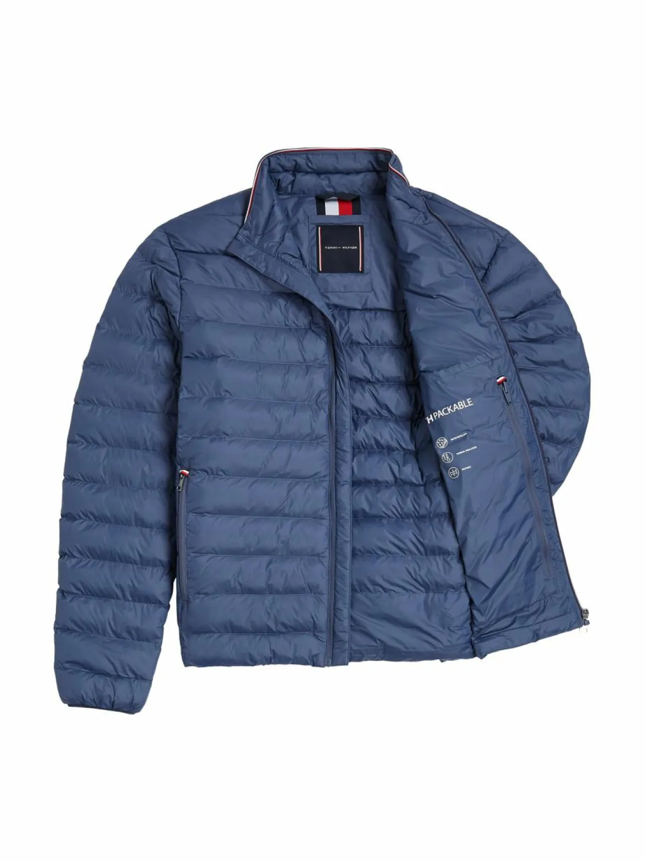 Takit<Tommy Hilfiger Pakattava kevyttoppatakki C9T FADED INDIGO