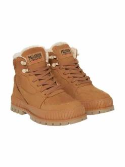 Nilkkurit<Palladium Pallashock Warm -nahkanilkkurit tekoturkisvuorilla 252 DEAR BROWN