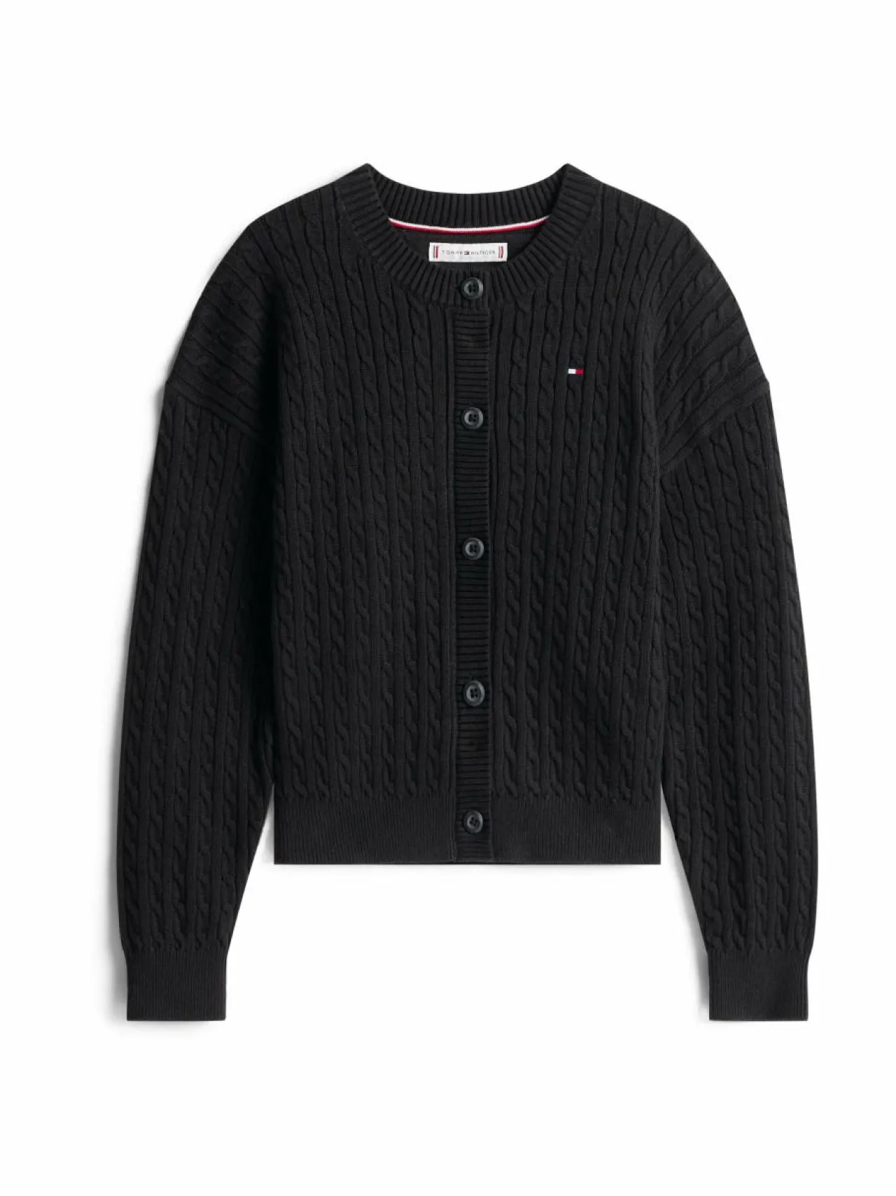 Neuleet<Tommy Hilfiger Palmikkoneuletakki BDS BLACK