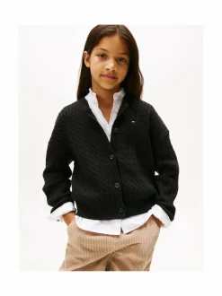 Neuleet<Tommy Hilfiger Palmikkoneuletakki BDS BLACK