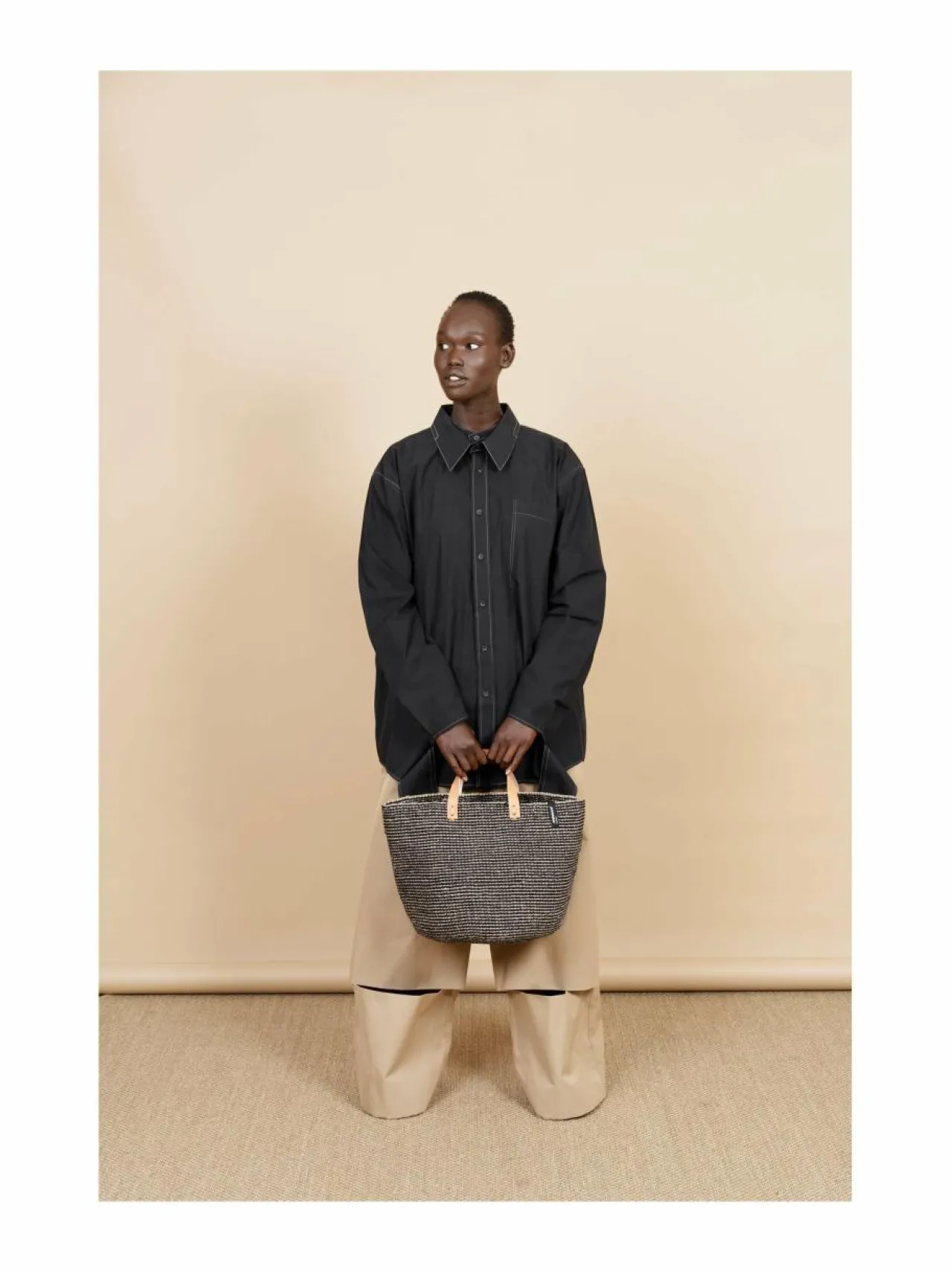 Säilytys<Mifuko Pamba Market -kori GREY AND BLACK