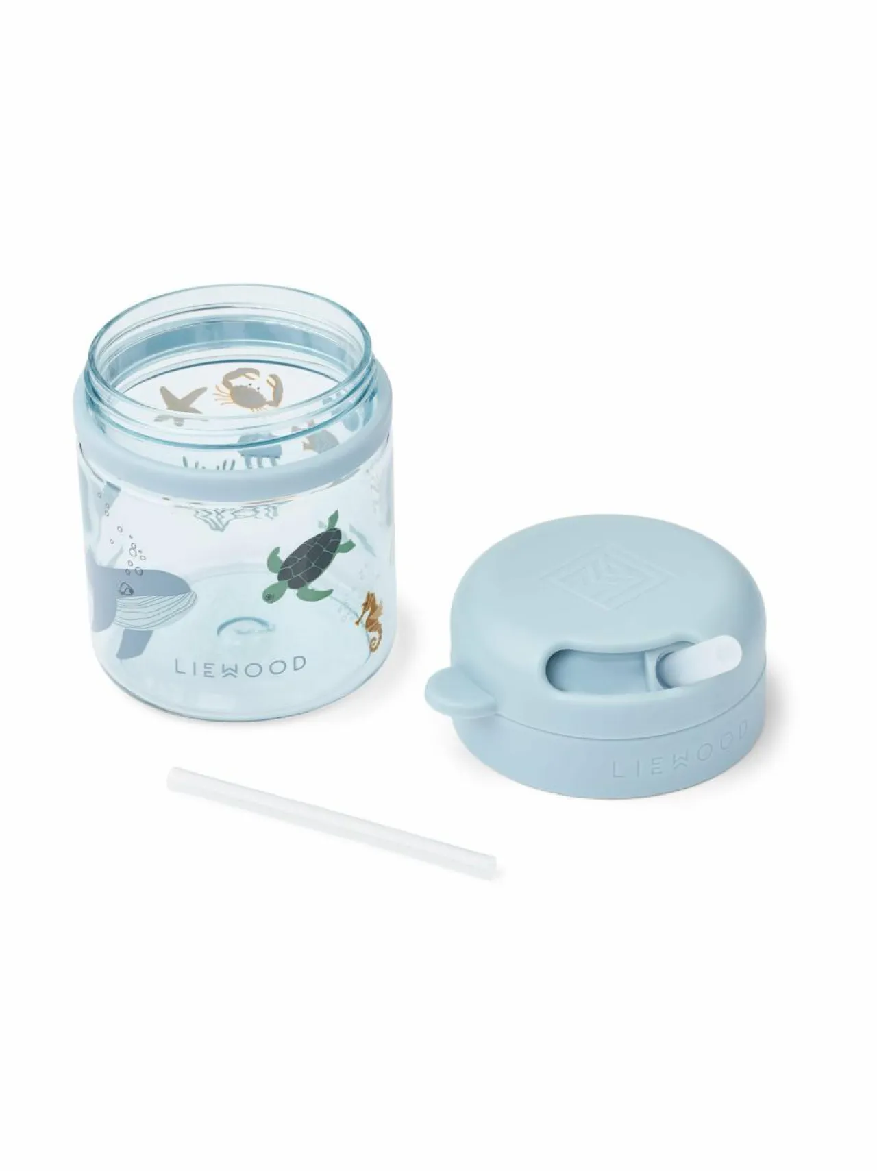 Lasten Ruokailu<Liewood Pavia Tritan Straw -juomamuki 280 ml 1032 SEA CREATURE / SANDY