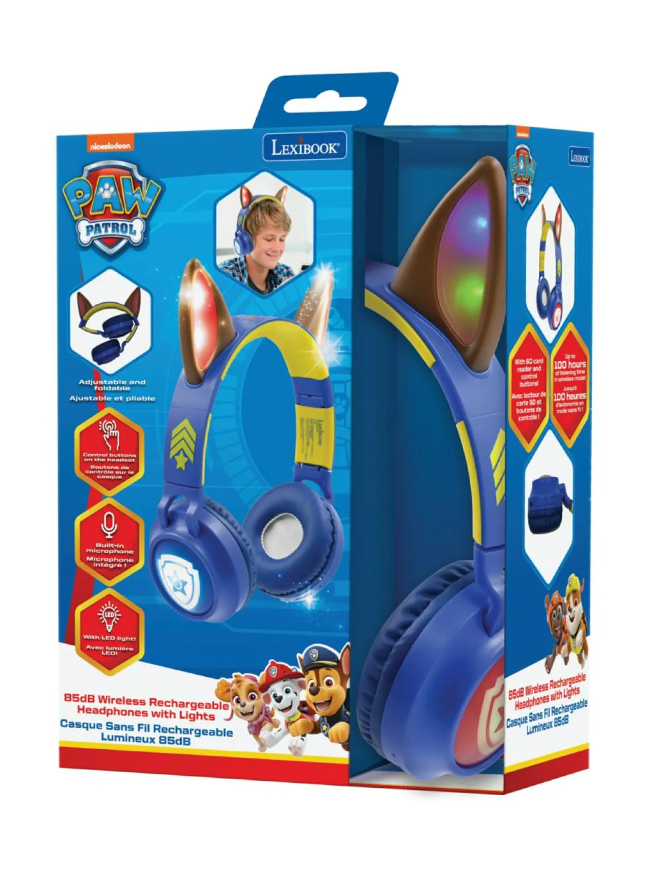 PAW PATROL 3D-kuulokkeet äänenvoimakkuuden rajoittimella^ Luovuus & Oppiminen
