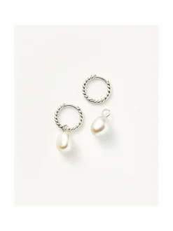 MISSOMA Pearl Twisted Small Drop Hoop -korvakorut^ Korut