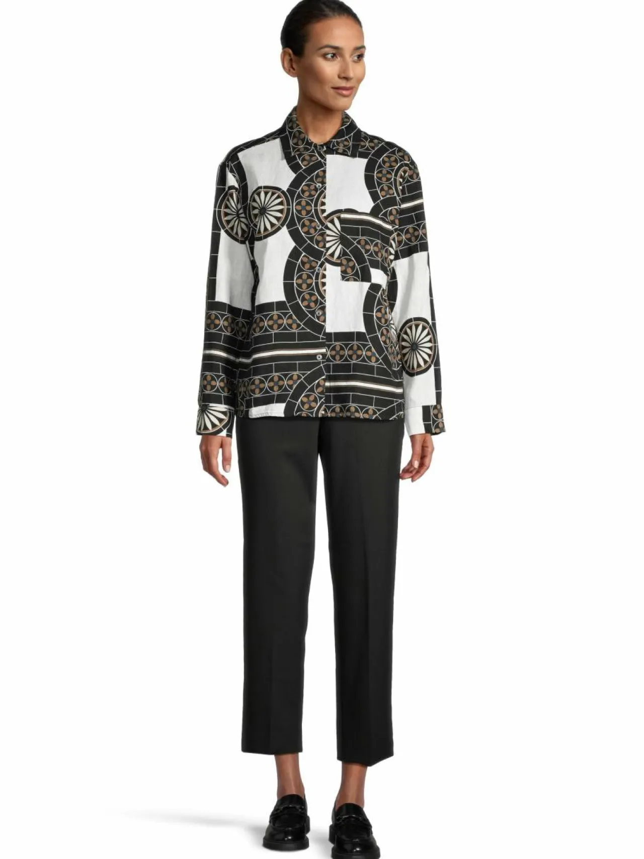 Paidat & Puserot<Marc O'Polo Pellavapusero F58 MULTI/ WHITE COTTON