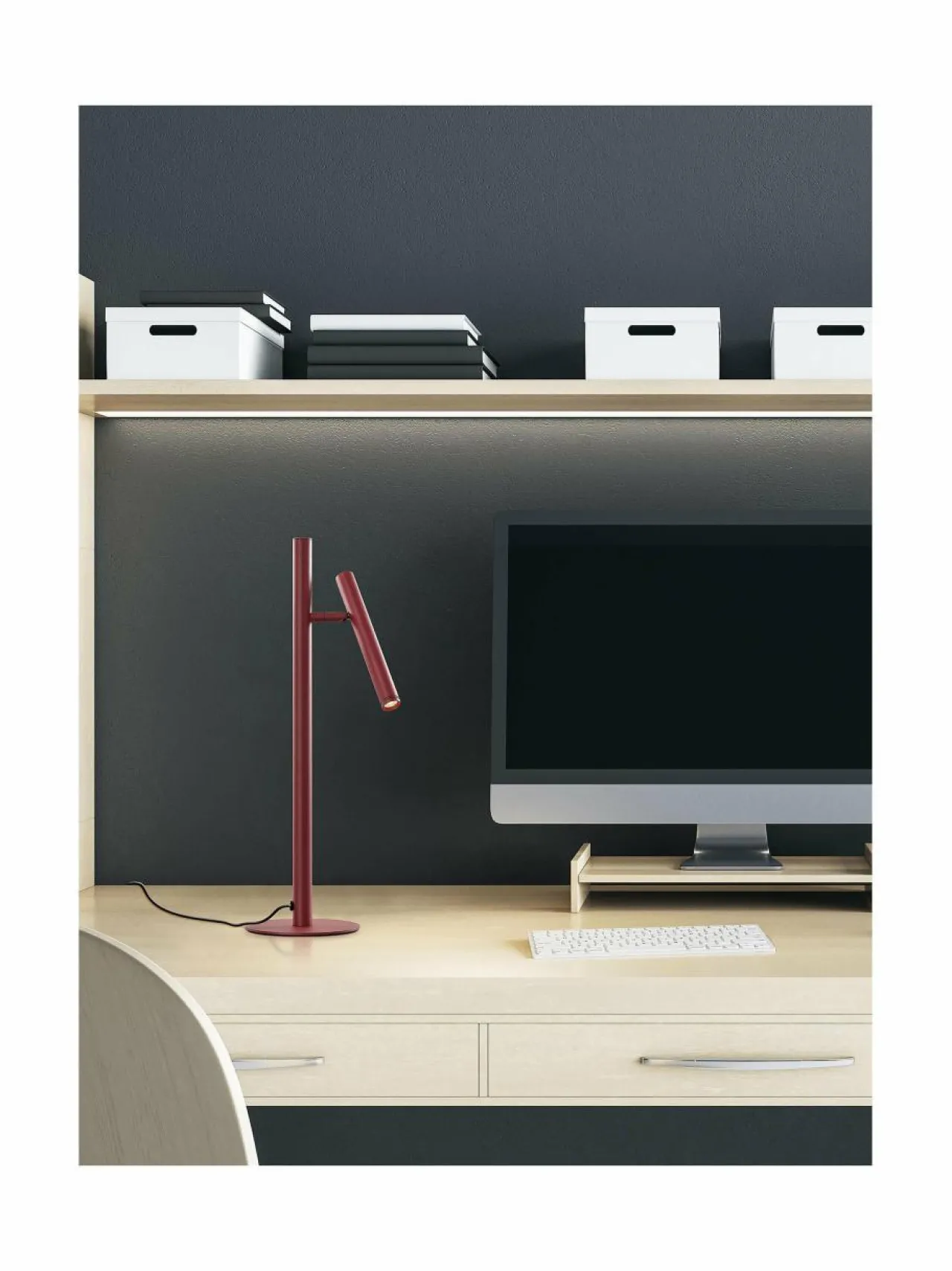 Pöytävalaisimet<Design by Grönlund Pen LED -pöytävalaisin RED