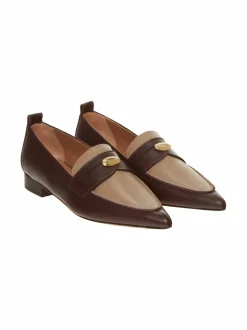 Kävelykengät & Loaferit<Flattered Penelope-nahkaloaferit 002 BURGUNDY/TAUPE