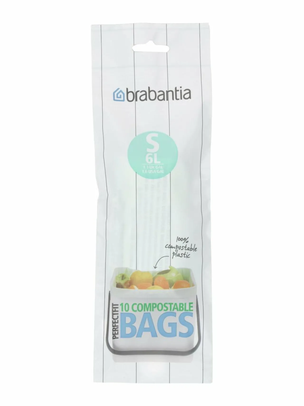 Brabantia PerfectFit S -biohajoavat roskapussit 6 l, 10 kpl^ Roskakorit & -Pussit