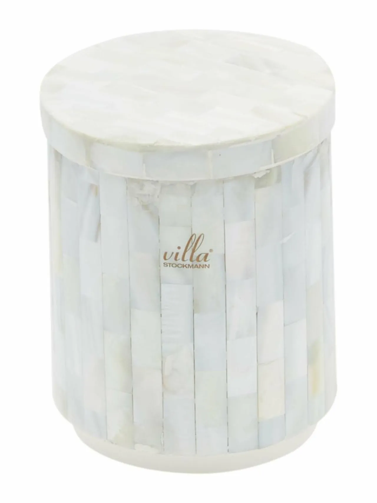 Kylpyhuonetarvikkeet<Villa Stockmann Perla- kannellinen säilytyspurkki PEARL/WHITE