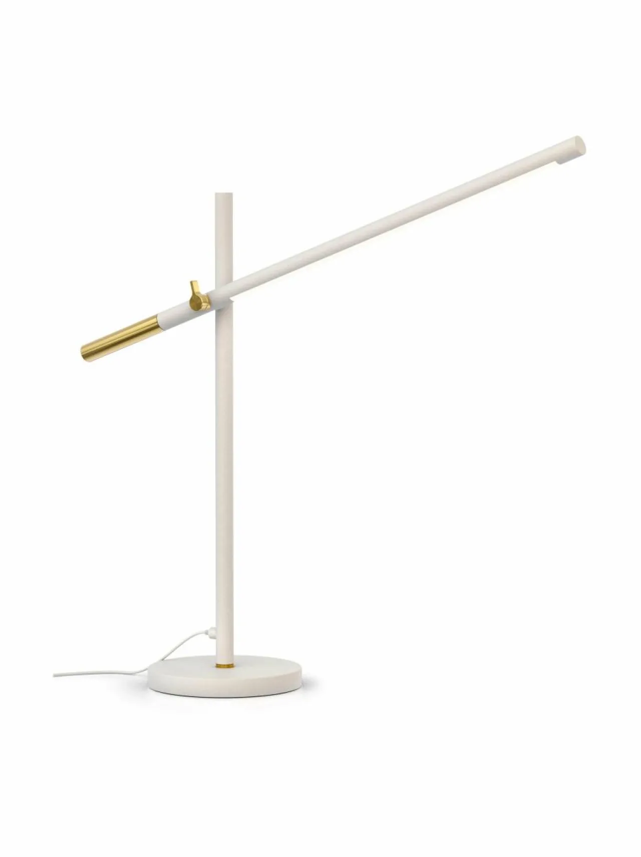 Pöytävalaisimet<Design by Grönlund Piano-pöytävalaisin 60 cm VALKOINEN/MESSINKI
