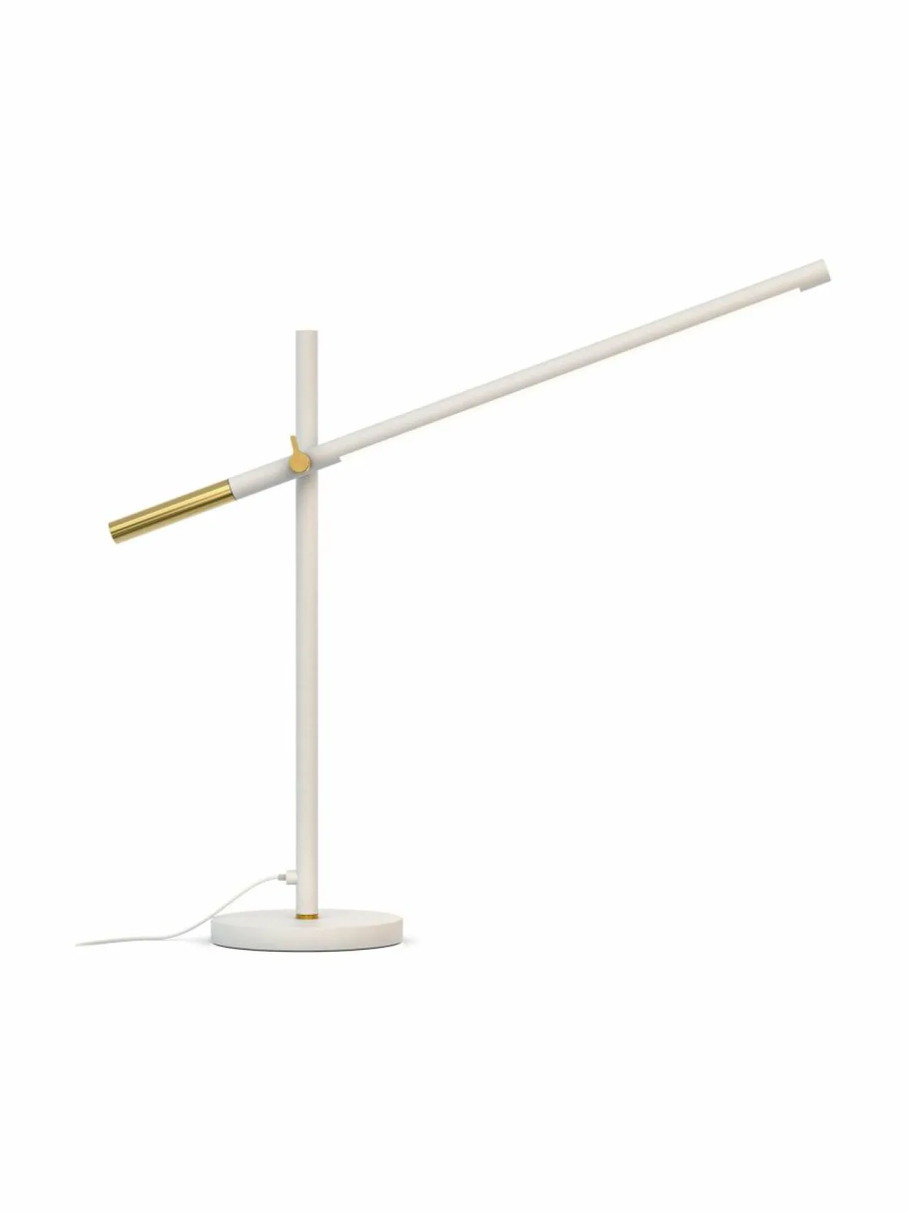 Pöytävalaisimet<Design by Grönlund Piano-pöytävalaisin 60 cm VALKOINEN/MESSINKI
