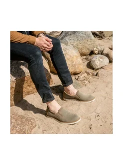 Kävelykengät & Loaferit<Pomar PIIPPO Miesten loaferit BEIGE TEXTILE/BROWN NAPPA